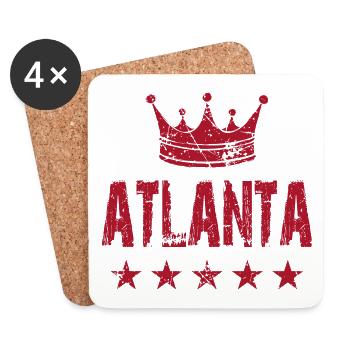 Atlanta Crown Stars - Coasters (set of 4) - white - Front