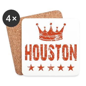 Houston Krone Sterne - Untersetzer (4er-Set) - Weiß - Vorne