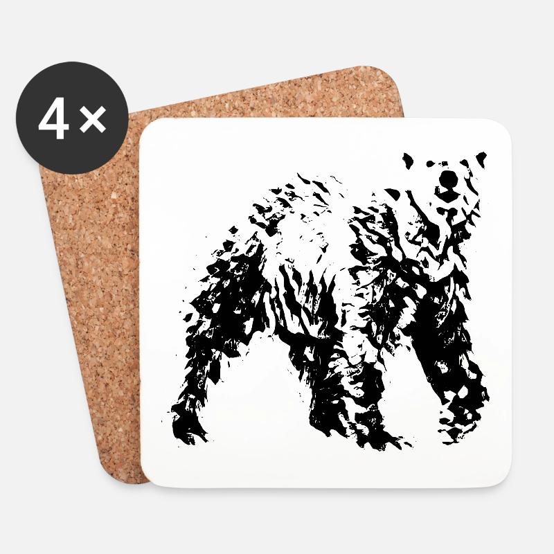 Eisbär - Untersetzer (4er-Set) - Weiß
