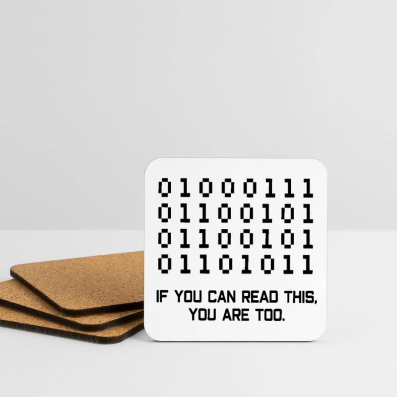 If You Can Read This Coder Programmer Comupter Dev Untersetzer (4er-Set)