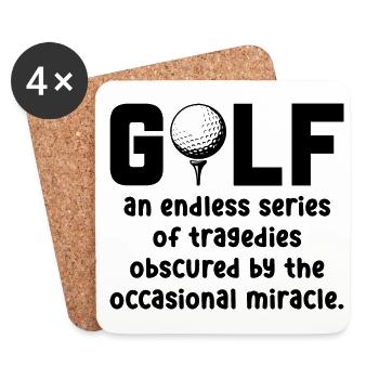 Golf An Endless Series Of Tragedies Golfing Golf P - Untersetzer (4er-Set) - Weiß - Vorne