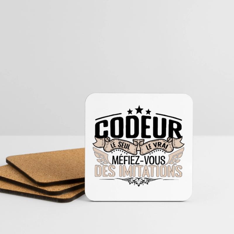Codeur cadeau Codeur le vrai Codeur Dessous de verre (lot de 4)