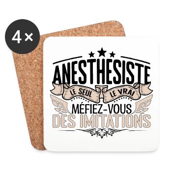 Anesthésiste cadeau Anesthésiste le vrai Anesthési - Dessous de verre (lot de 4) - blanc - Devant