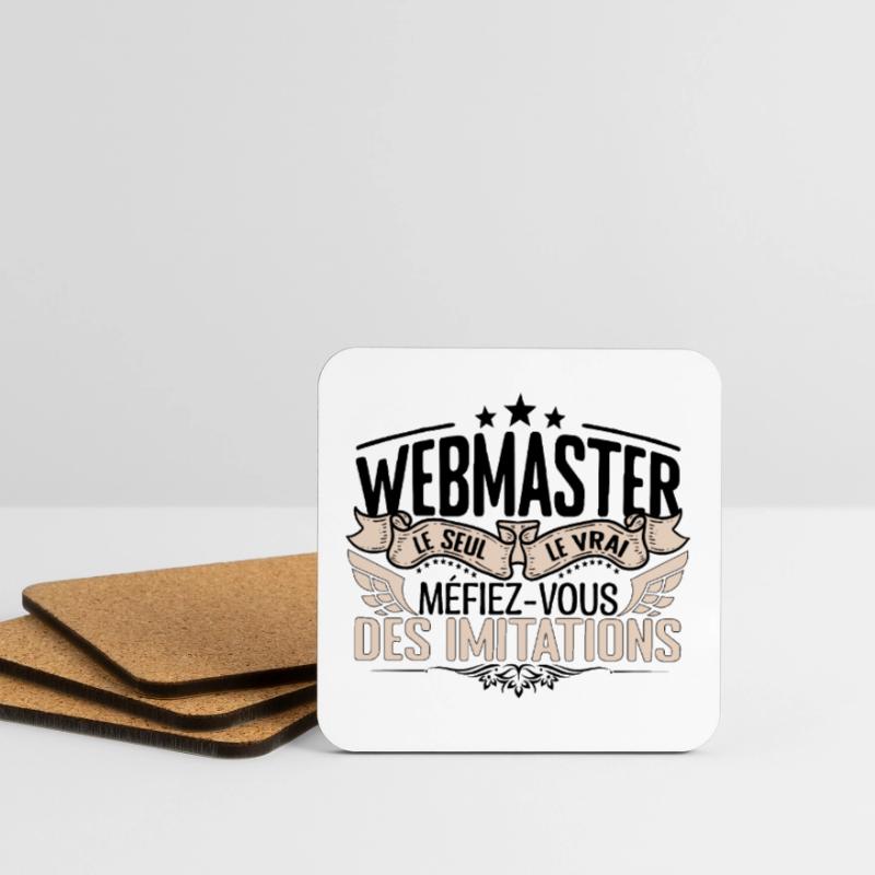 Webmaster cadeau Webmaster le vrai Webmaster Dessous de verre (lot de 4)