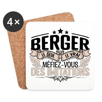 Berger cadeau Berger le vrai Berger - Dessous de verre (lot de 4) - blanc - Devant
