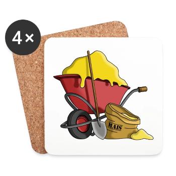 Polenta in Bràche - Coasters (set of 4) - white - Front