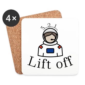 LIFT OFF - Untersetzer (4er-Set) - Weiß - Vorne