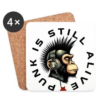 Punk is still alive - Coasters (set of 4) - white - Front