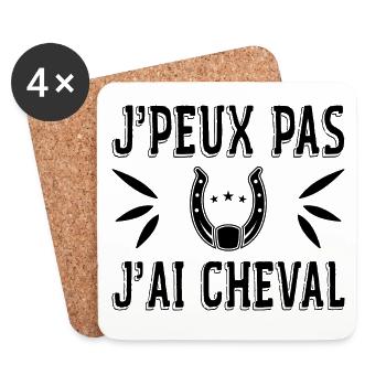I can't I have a horse - Coasters (set of 4) - white - Front