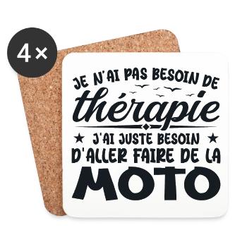 Biker Need to Ride Motorcycle Humor Gift - Coasters (set of 4) - white - Front