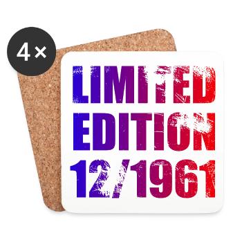 63e anniversaire Edition limitée 12/1961 - Dessous de verre (lot de 4) - blanc - Devant