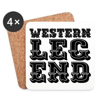Western Legend - Untersetzer (4er-Set) - Weiß - Vorne