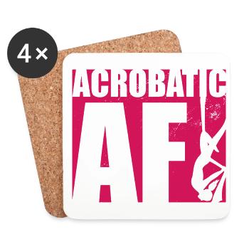 Acrobatic Af Gymnast Gymnastics Acrobat Acrobatics - Untersetzer (4er-Set) - Weiß - Vorne