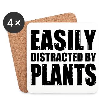 Easily Distracted By Plants Gardening Gardener Lan - Untersetzer (4er-Set) - Weiß - Vorne