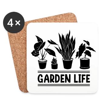 Garden Life Gardener Horticulturist Gardening Land - Untersetzer (4er-Set) - Weiß - Vorne