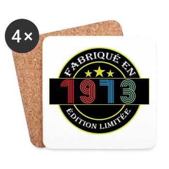 Fabriqué en 1973 Edition limitée - Dessous de verre (lot de 4) - blanc - Devant