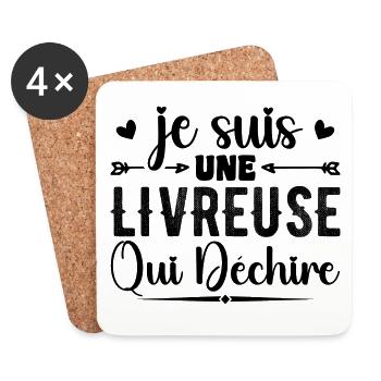 I'm a delivery girl who rocks - Coasters (set of 4) - white - Front