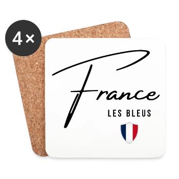 Flag of France, French pride - Coasters (set of 4) - white - Front