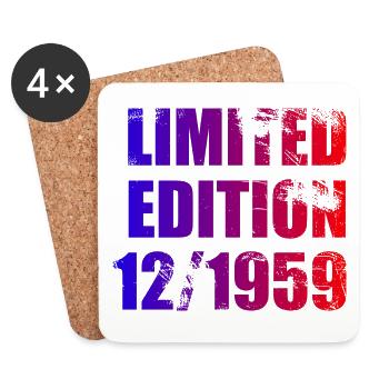 65e anniversaire Édition limitée 12/1959 - Dessous de verre (lot de 4) - blanc - Devant