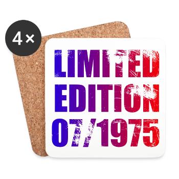50th Birthday Limited Edition 07/1975 - Coasters (set of 4) - white - Front