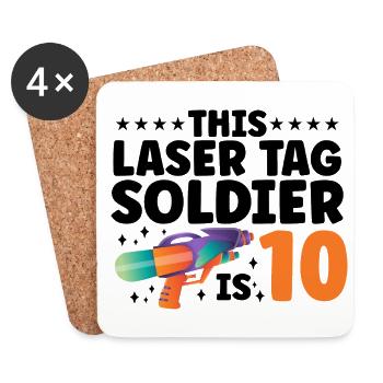 Laser Tag Squad Graphic Lasertag Player Lasertag P - Untersetzer (4er-Set) - Weiß - Vorne