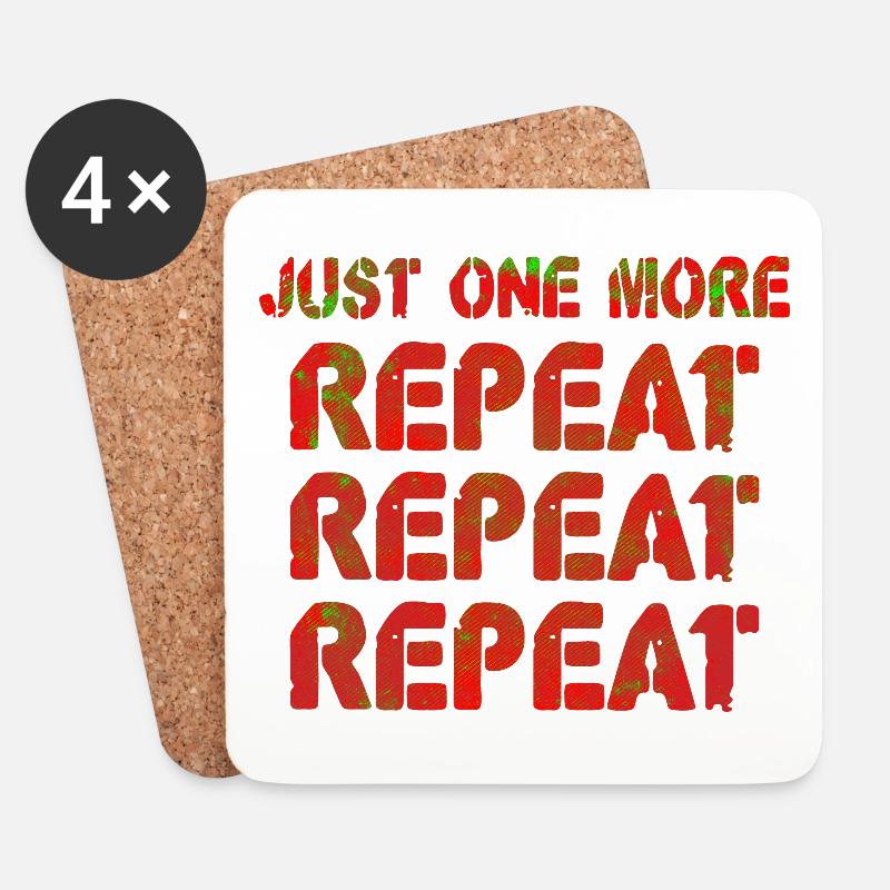 Hartes Training Schweres Training Gym Gewichtheben - Untersetzer (4er-Set) - Weiß