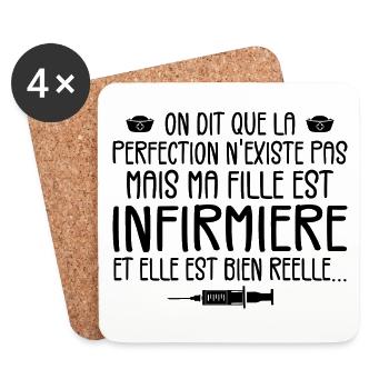 Gift Idea for Nurse Mom - Nurse - Coasters (set of 4) - white - Front