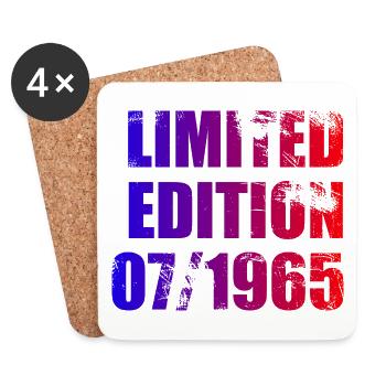 60th Birthday Limited Edition 07/1965 - Coasters (set of 4) - white - Front