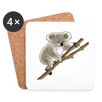 Koala bear - Coasters (set of 4) - white - Front