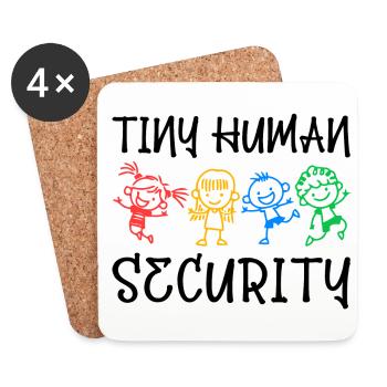 Tiny Human Security Daycare Provider Babysitting D - Untersetzer (4er-Set) - Weiß - Vorne