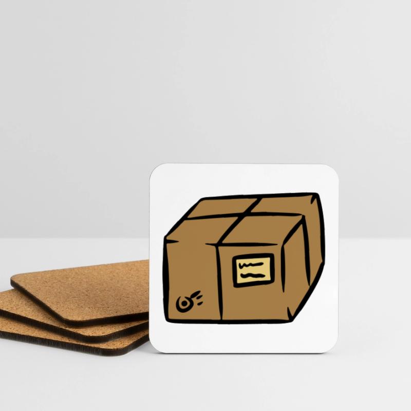 Package package paquet parcel mail postman shipment Coasters (set of 4)