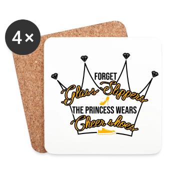 Forget Glass Slippers The Princess Wears Cheer Sho - Untersetzer (4er-Set) - Weiß - Vorne
