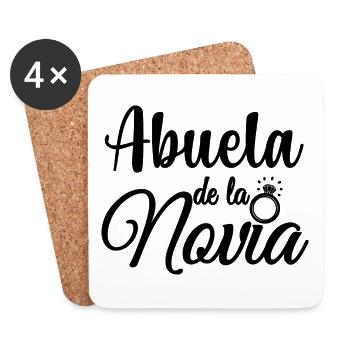 Abuela de la Novia Bride's Grandma Wedding Gift - Coasters (set of 4) - white - Front
