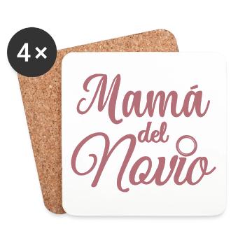 Mama del Novio Groom's Mom Wedding Gift - Coasters (set of 4) - white - Front