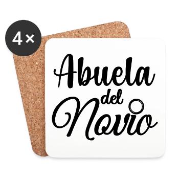Abuela del Novio Groom's Grandmother Wedding Gift - Coasters (set of 4) - white - Front