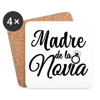 Madre de la Novia Bride's Mother Wedding Gift - Coasters (set of 4) - white - Front