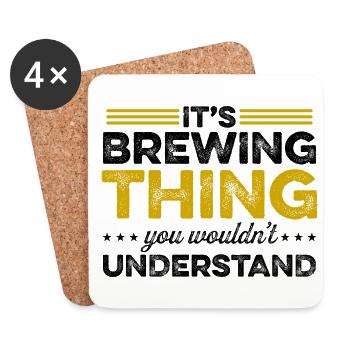 It's A Brewing Thing You Wouldn't Understand Homeb - Untersetzer (4er-Set) - Weiß - Vorne