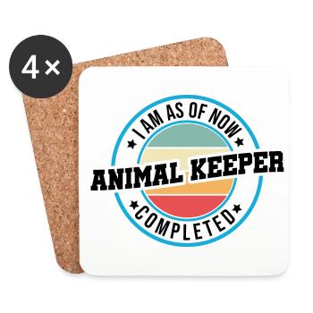 I Am As Of Now Animal Keeper Completed Animal Love - Untersetzer (4er-Set) - Weiß - Vorne