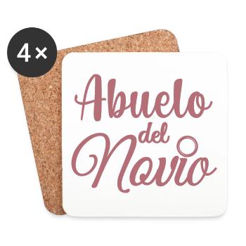 Abuelo del Novio Bräutigam Großvater Hochzeitsgeschenk - Untersetzer (4er-Set) - Weiß - Vorne