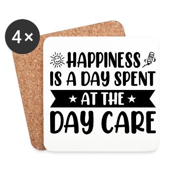 Happiness Is A Day Spent At The Day Care Babysitte - Untersetzer (4er-Set) - Weiß - Vorne