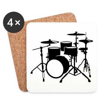 Percussion - Dessous de verre (lot de 4) - blanc - Devant