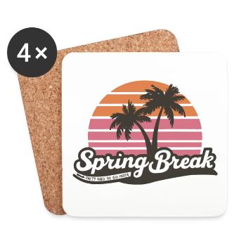 Spring Break Party Hard Or Go Home - Untersetzer (4er-Set) - Weiß - Vorne