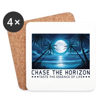 Chasing the horizon Saying Sayings Motto - Coasters (set of 4) - white - Front