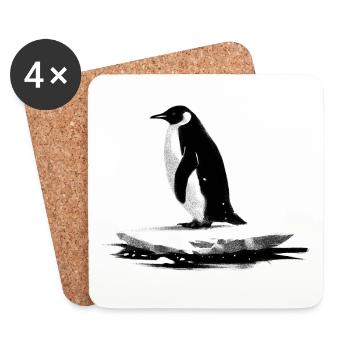 Majestic Penguin - Coasters (set of 4) - white - Front