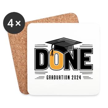 Graduating Class of 2024 Graduation Ceremony School - Coasters (set of 4) - white - Front