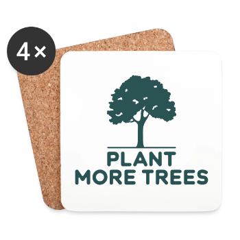 Plant More Trees Conservation Activist - Coasters (set of 4) - white - Front
