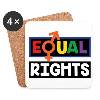 Equality Gay Pride Lgbtq Rainbow Transgender Bisex - Untersetzer (4er-Set) - Weiß - Vorne