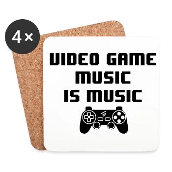 Video Game Is Music Video Game Player Nerd Geek Pc - Untersetzer (4er-Set) - Weiß - Vorne