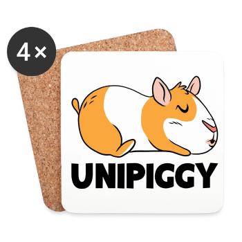 Unipiggy Graphic Guinea Pig Owner Pet Cavy Animal - Untersetzer (4er-Set) - Weiß - Vorne