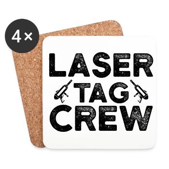 Laser Tag Crew Lasertag Player Lasertag Phaser Las - Untersetzer (4er-Set) - Weiß - Vorne